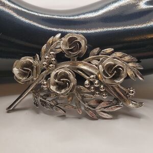 Coro silver coloured vintage  brooch